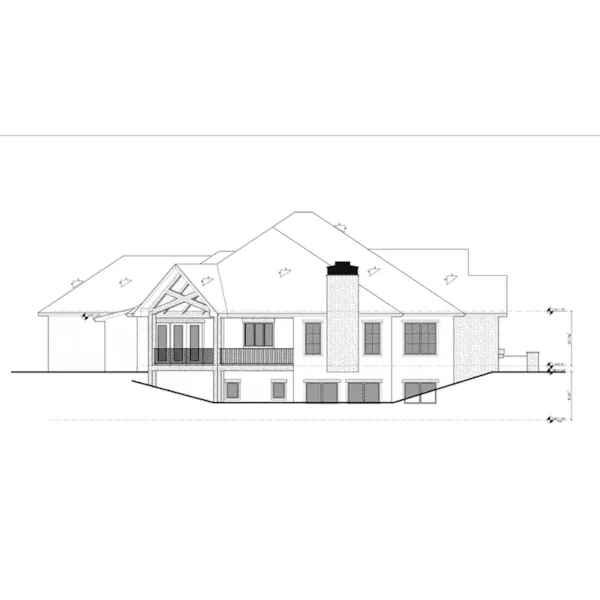 Craftsman House Plan Left Elevation - Coeur d'Alene Rustic Home 101D-0074 - Shop House Plans and More