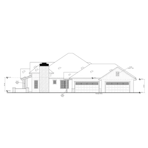 Craftsman House Plan Right Elevation - Coeur d'Alene Rustic Home 101D-0074 - Shop House Plans and More