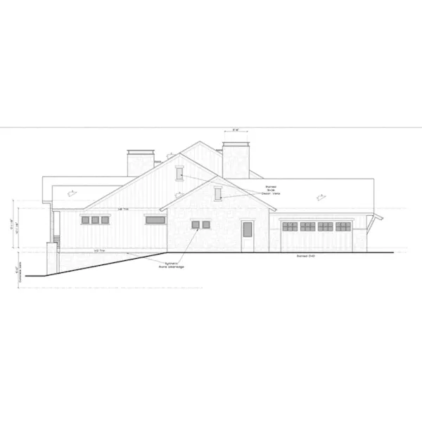 Prairie House Plan Left Elevation - Sandpiper Lane Farmhouse 101D-0076 - Shop House Plans and More