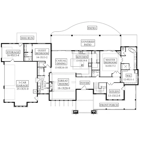 Beach & Coastal House Plan First Floor - Will's Point Modern Home 101D-0081 - Shop House Plans and More