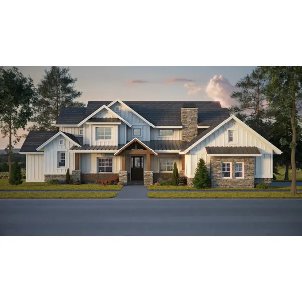 Country House Plan Front of Home - Mission Creek Modern Farmhouse 101D-0083 - Shop House Plans and More