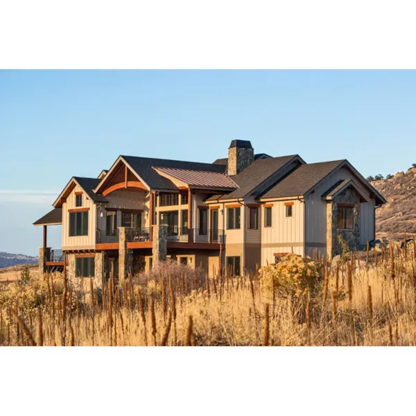 Mountain House Plan Rear Photo 01 - Canyon Shadow Rustic Home 101D-0084 - Search House Plans and More