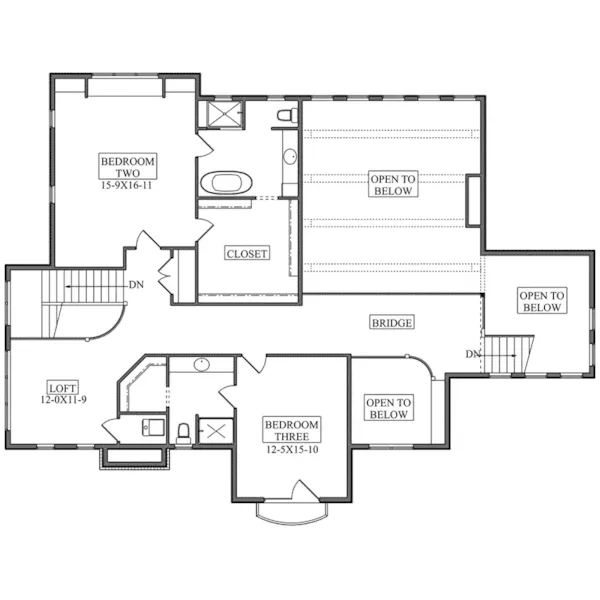 Italian House Plan Second Floor - Valencia Road Luxury Home 101D-0091 - Shop House Plans and More