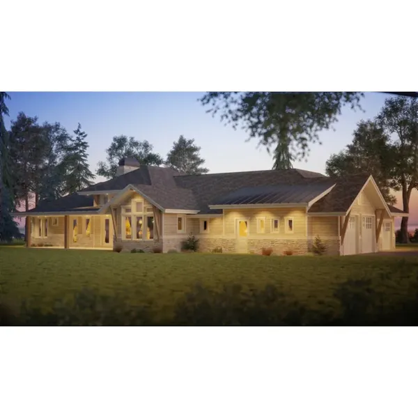 Tudor House Plan Rear Photo 02 - Oyster Point Luxury Home 101D-0099 - Shop House Plans and More