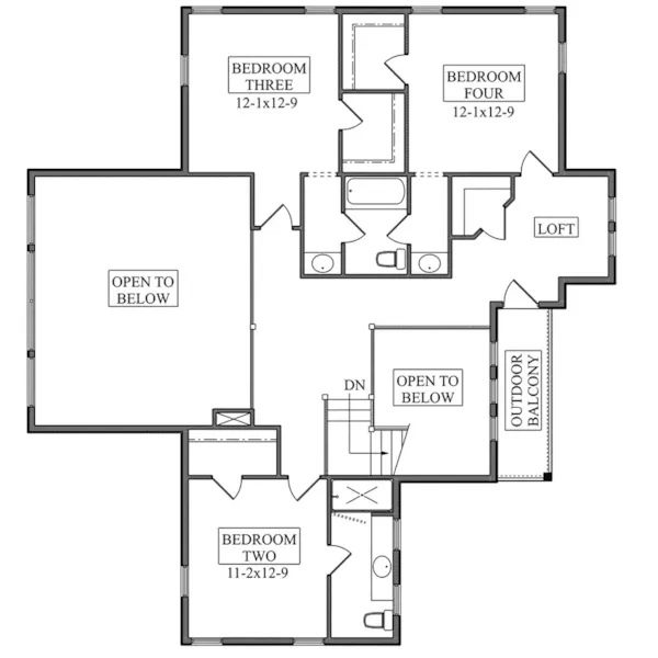 Modern Farmhouse Plan Second Floor - Atwood Creek Craftsman Home 101D-0101 - Search House Plans and More