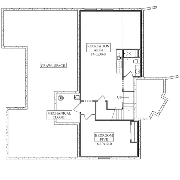 Modern Farmhouse Plan Lower Level Floor - Atwood Creek Craftsman Home 101D-0101 - Search House Plans and More