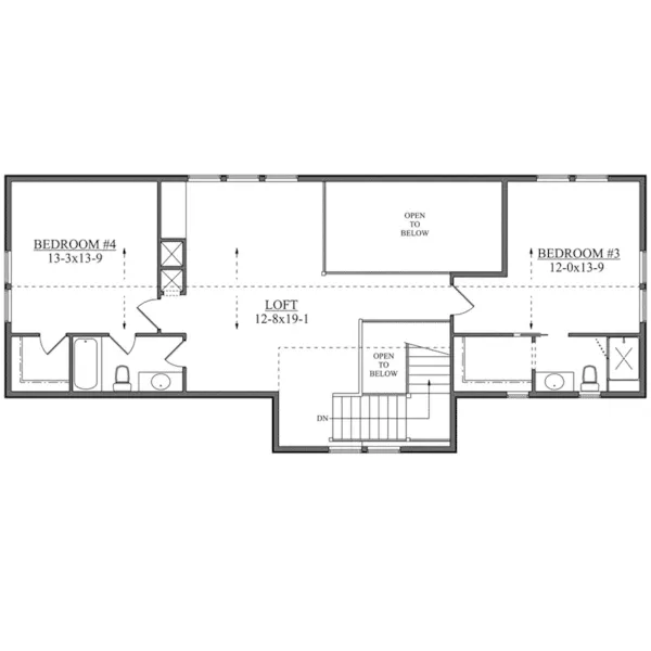 Farmhouse Plan Second Floor - McKinsey Road Country Home 101D-0105 - Shop House Plans and More