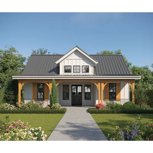 Front of Home - Sycamore Bend Farmhouse Cottage 101D-0161 - Shop House Plans and More