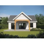 Rear Photo 01 - Sycamore Bend Farmhouse Cottage 101D-0161 - Shop House Plans and More