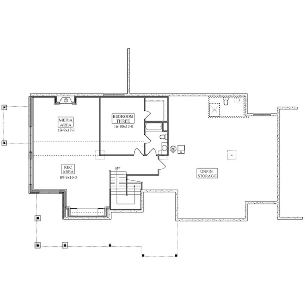 Country House Plan Lower Level Floor - Hunsley Road Rustic Home 101D-0167 - Shop House Plans and More