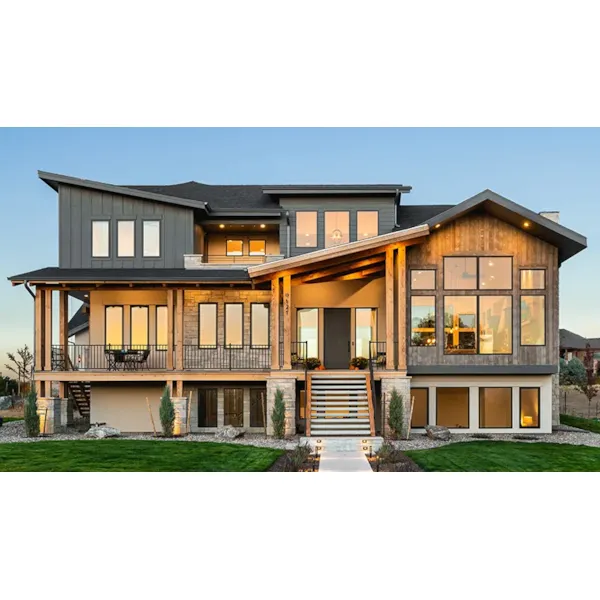 Mountain House Plan Front of Home - Wood Cliff Modern Home 101D-0170 - Shop House Plans and More