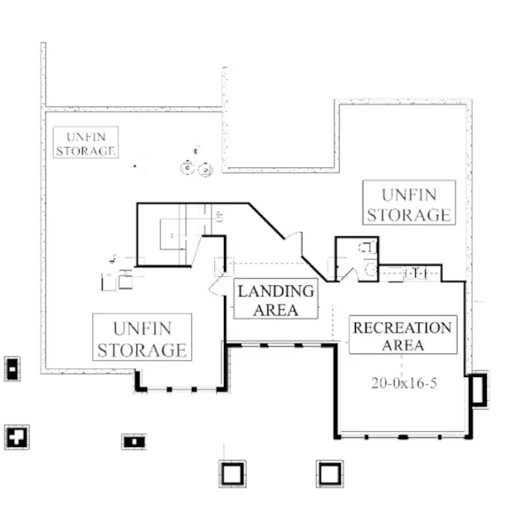 Mountain House Plan Lower Level Floor - Wood Cliff Modern Home 101D-0170 - Shop House Plans and More