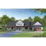 Ranch House Plan Front of Home - Fulton County Modern Farmhouse 101D-0227 | House Plans and More