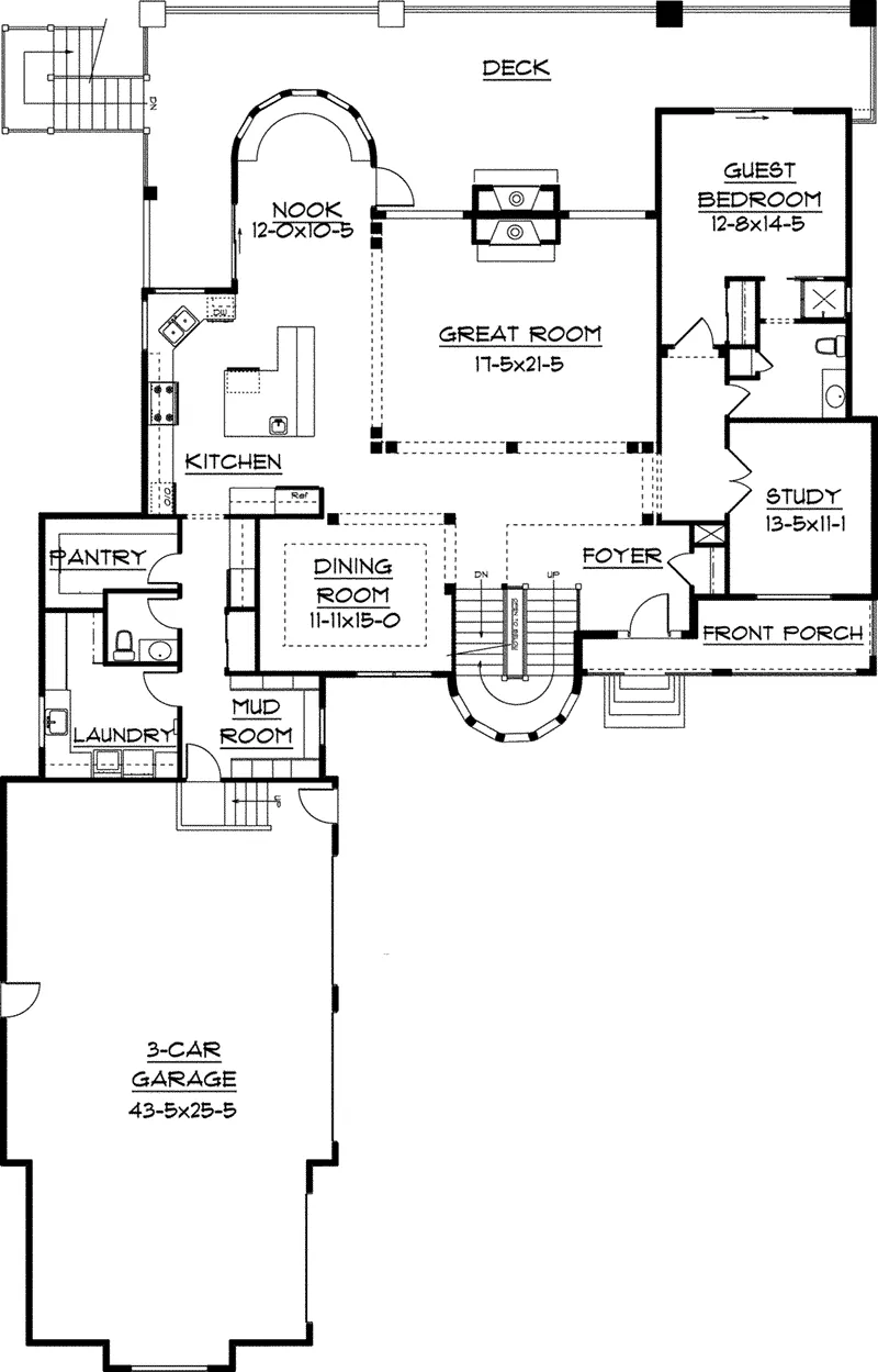 Traditional House Plan First Floor - Ransford European Luxury Home 101S-0004 - Shop House Plans and More