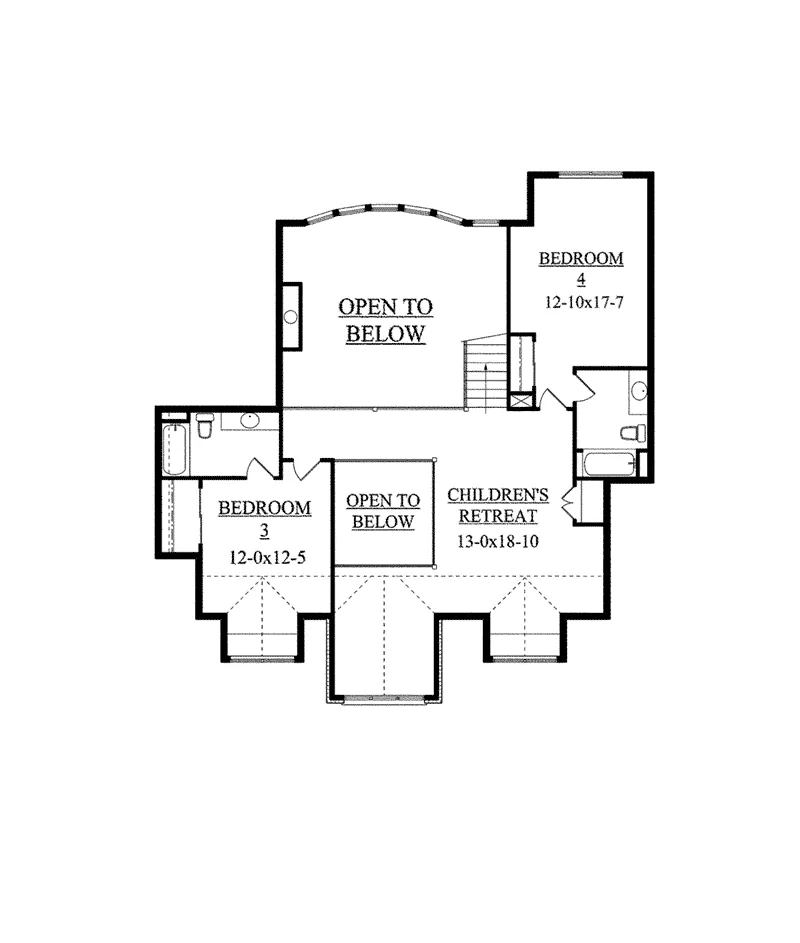 Mountain House Plan Second Floor - Weatherly Pier Luxury Home 101S-0006 - Shop House Plans and More