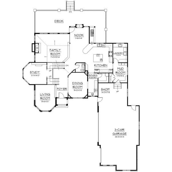 Victorian House Plan First Floor - Murillo Rustic European Home 101S-0007 - Shop House Plans and More