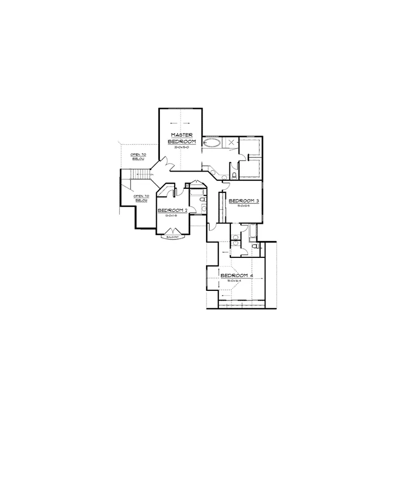Tudor House Plan Second Floor - Murillo Rustic European Home 101S-0007 - Shop House Plans and More