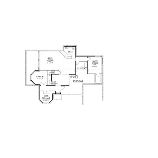 Victorian House Plan Lower Level Floor - Murillo Rustic European Home 101S-0007 - Shop House Plans and More