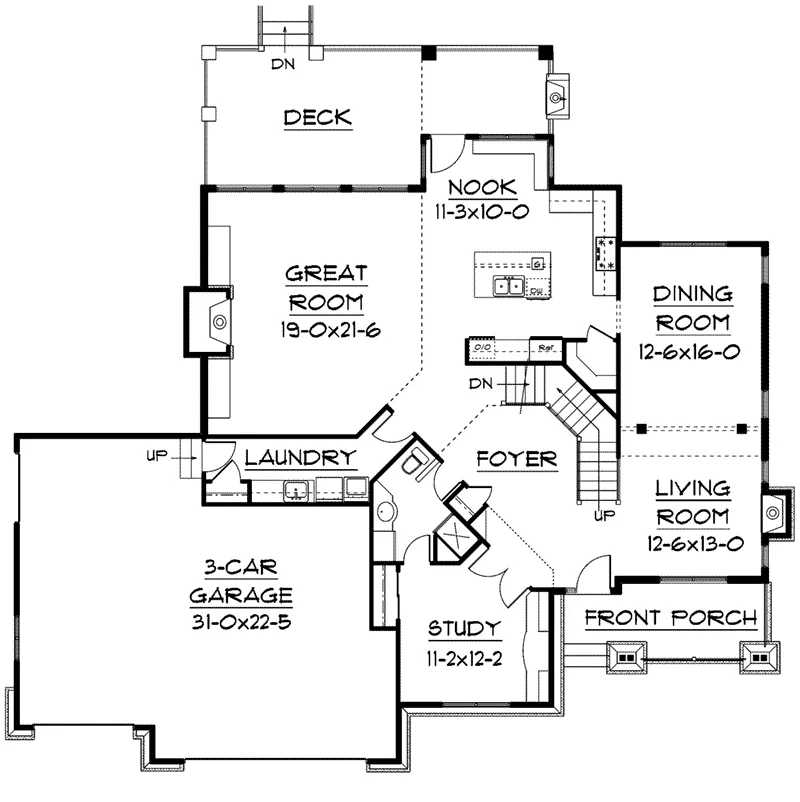 Luxury House Plan First Floor - Norstead Walk Luxury Home 101S-0008 - Shop House Plans and More