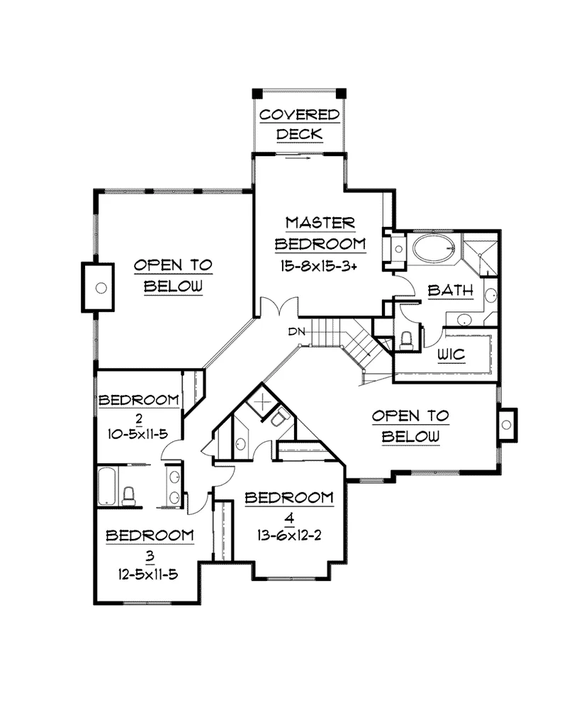 Contemporary House Plan Second Floor - Norstead Walk Luxury Home 101S-0008 - Shop House Plans and More