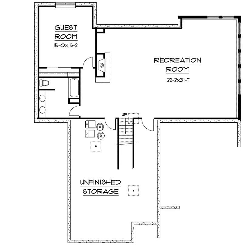 Sunbelt House Plan Lower Level Floor - Oakglen Manor Luxury Home 101S-0009 - Shop House Plans and More