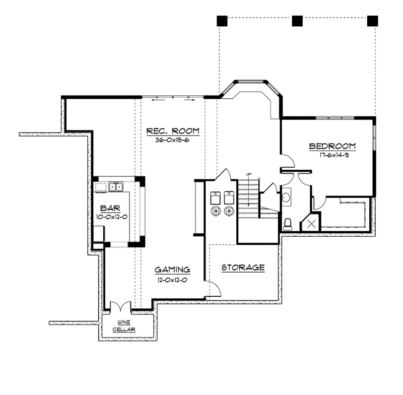 Tudor House Plan Lower Level Floor - Dolphus Italian Luxury Home 101S-0010 - Search House Plans and More