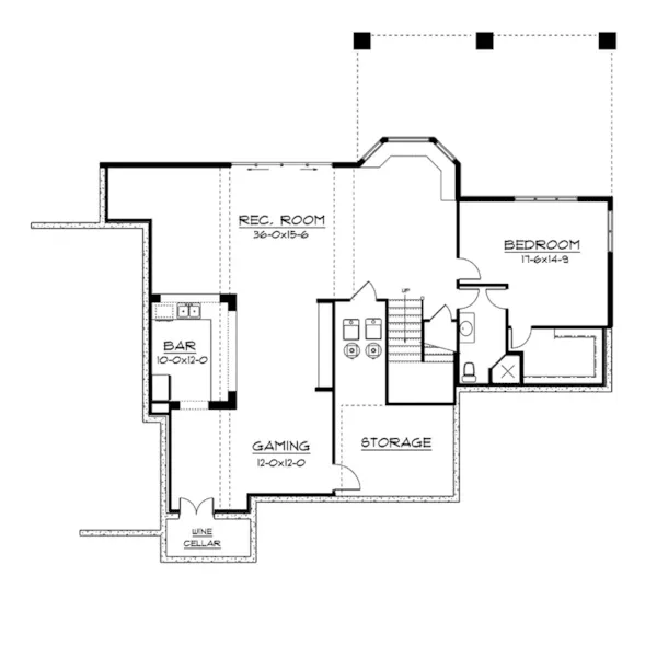 Luxury House Plan Lower Level Floor - Dolphus Italian Luxury Home 101S-0010 - Search House Plans and More