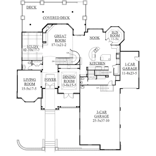 Luxury House Plan First Floor - Finley Country Luxury Home 101S-0012 - Search House Plans and More