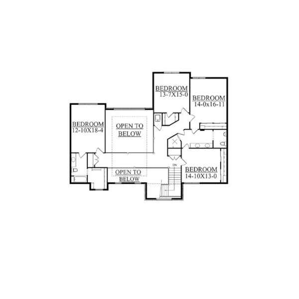 Traditional House Plan Second Floor - Elk Trail Rustic Luxury Home 101S-0013 - Search House Plans and More