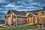 Ranch House Plan Front Night Photo 01 - Rabenburg Rustic Home 101S-0017 - Shop House Plans and More