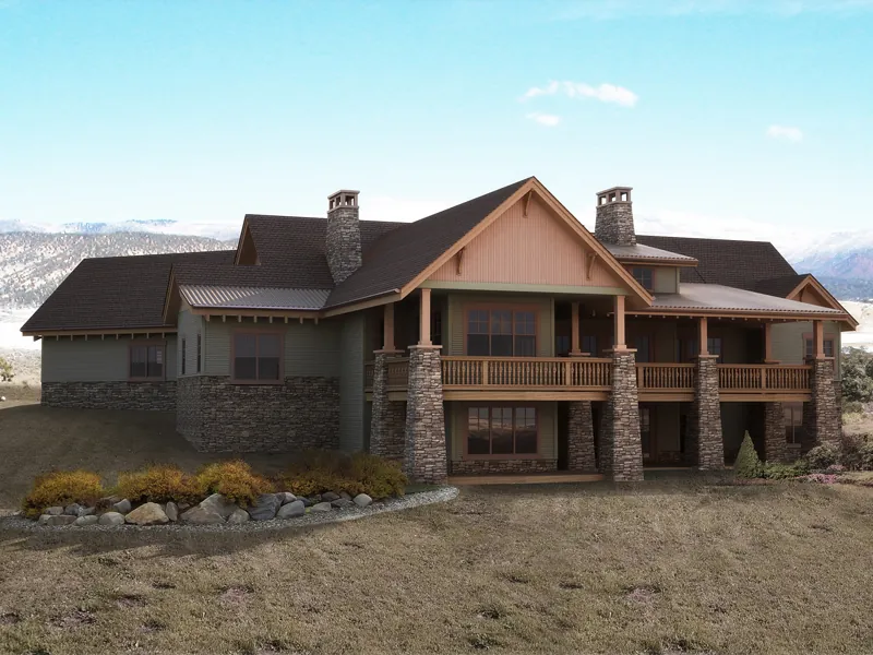 Ranch House Plan Rear Photo 01 - Dallin Mountain Home 101S-0018 - Search House Plans and More