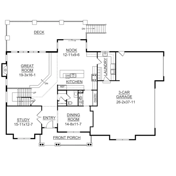 Luxury House Plan First Floor - Nancy Lee Rustic Home 101S-0020 - Shop House Plans and More