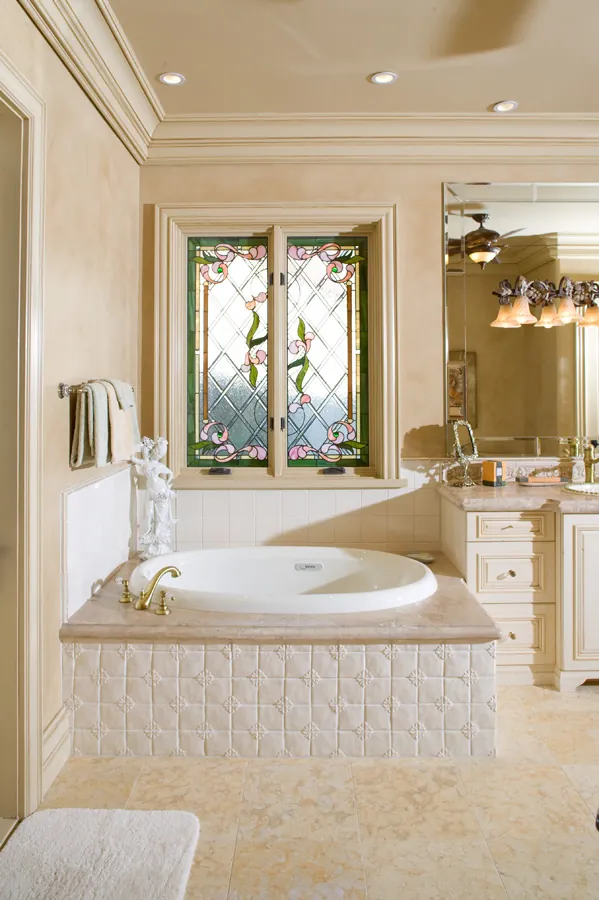 Luxury House Plan Bathroom Photo 01 - Brick and Stone Home 101S-0024 | Stone Exterior Home