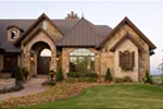 Luxury House Plan Front Photo 01 - Brick and Stone Home 101S-0024 | Stone Exterior Home