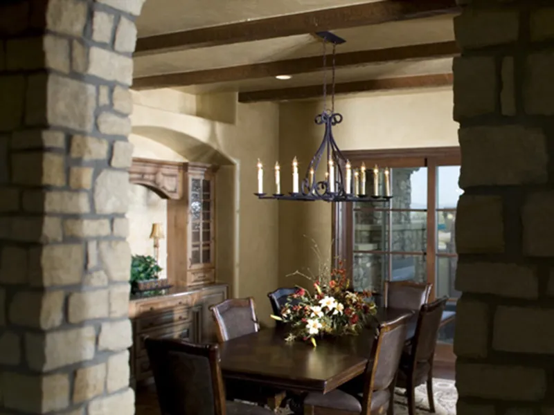 Rustic House Plan Dining Room Photo 03 - Dalmatia Italian Luxury Home 101S-0025 - Search House Plans and More