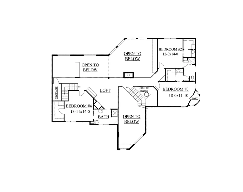 Vacation House Plan Second Floor - Millhouse Manor Luxury Home 101S-0027 - Shop House Plans and More