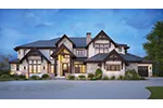Arts & Crafts House Plan Front of Home - Percival European Luxury Home 101S-0028 - Shop House Plans and More