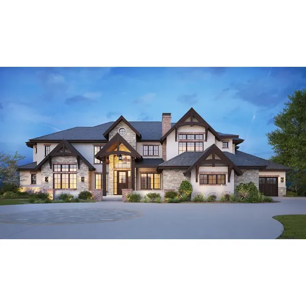 Modern Farmhouse Plan Front of Home - Percival European Luxury Home 101S-0028 - Shop House Plans and More