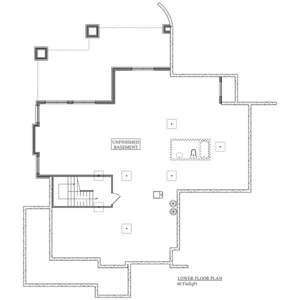 Farmhouse Plan Lower Level Floor - Gartrel Road Modern Farmhouse 101S-0030 - Search House Plans and More