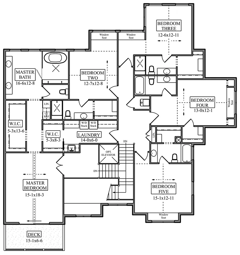 Country House Plan Second Floor - Allina Lane Luxury Home 101S-0032 | House Plans and More