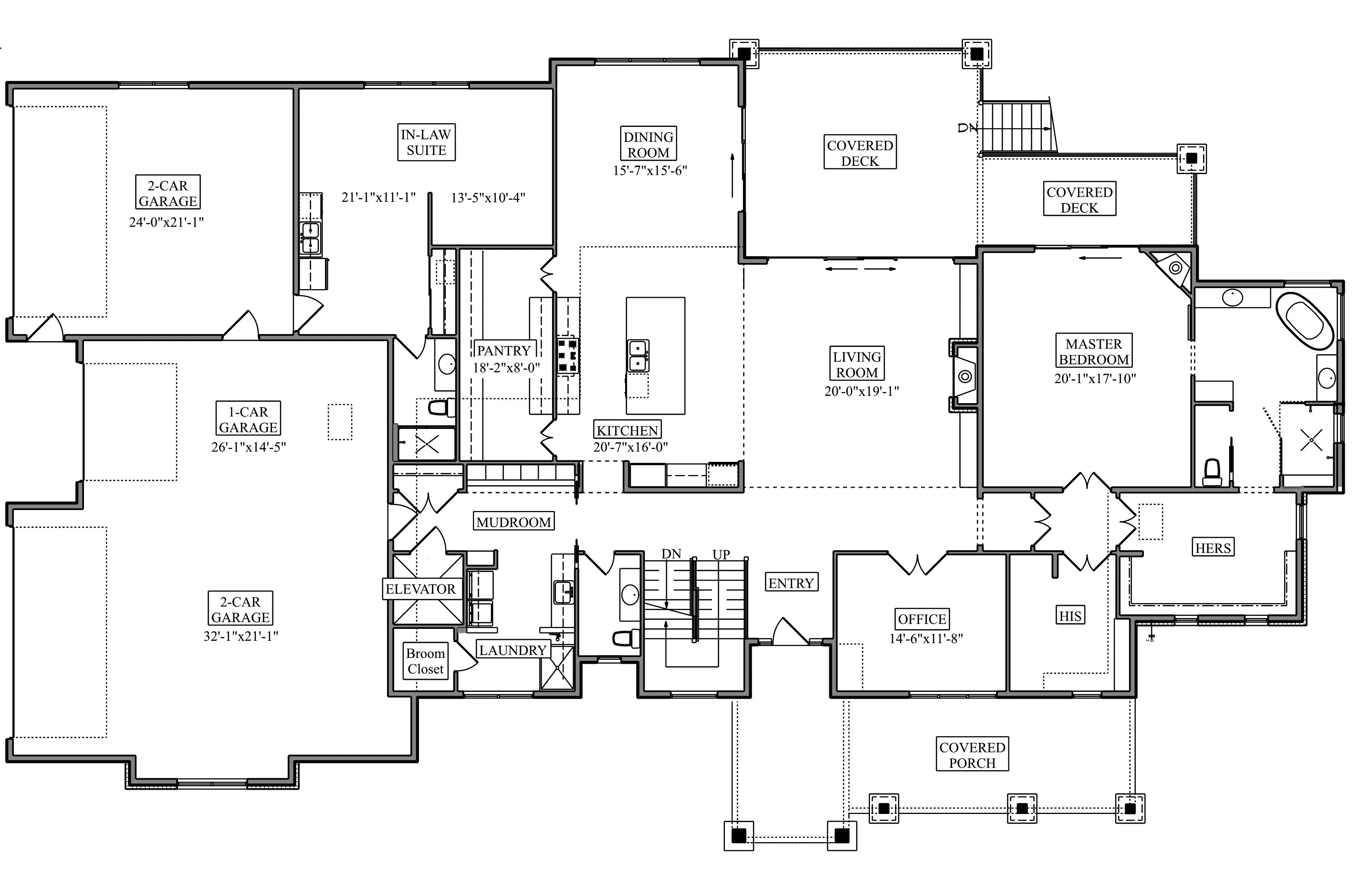 Craftsman House Plan First Floor - Mansfield Landing Modern Home 101S-0034 | House Plans and More