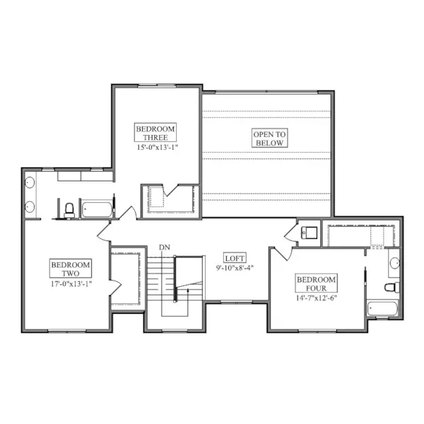 Luxury House Plan Second Floor - Mansfield Landing Modern Home 101S-0034 | House Plans and More