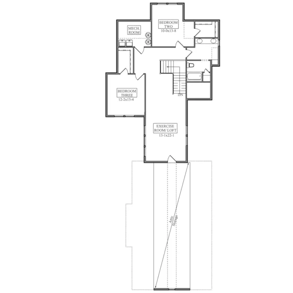 Craftsman House Plan Second Floor - Walker Road Craftsman Home 101S-0037 | House Plans and More