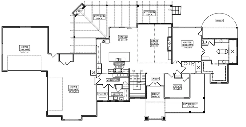 Mountain House Plan First Floor - 101S-0039 | House Plans and More