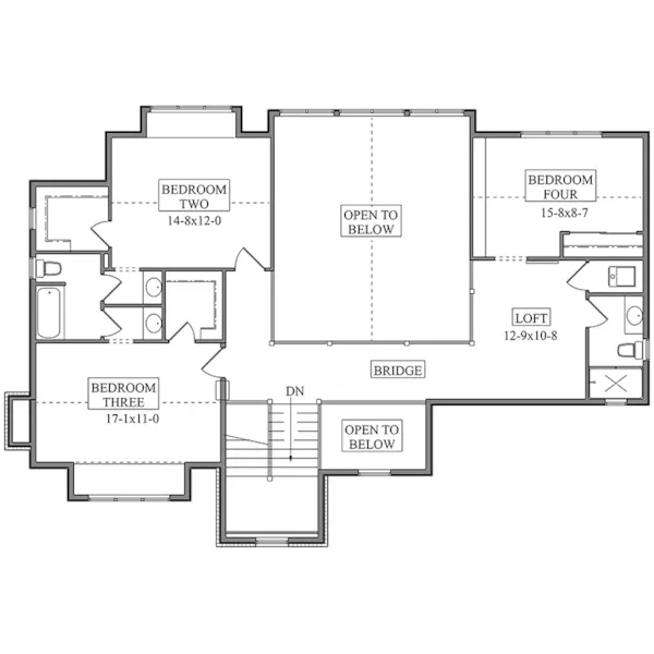 Mountain House Plan Second Floor - Cottonwood Creek Luxury Home 101S-0039 | House Plans and More