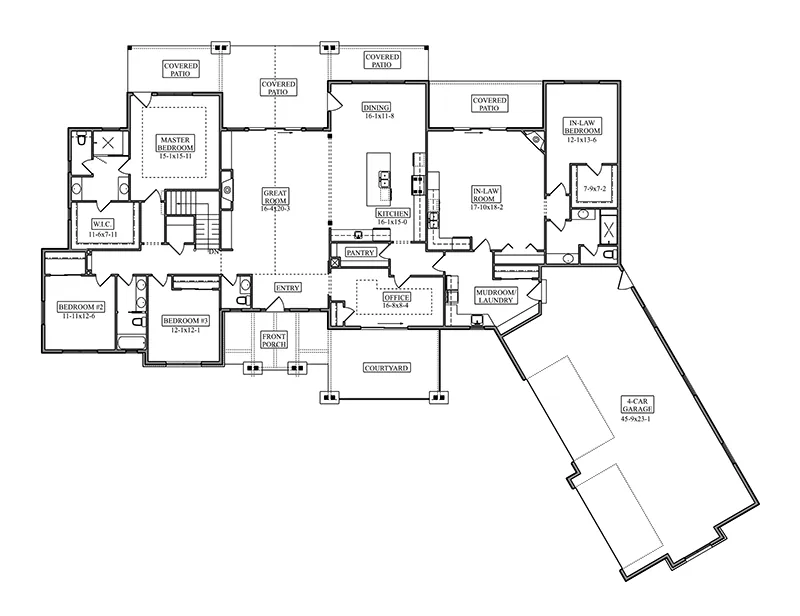 Mountain House Plan First Floor - 101D-0042 | House Plans and More