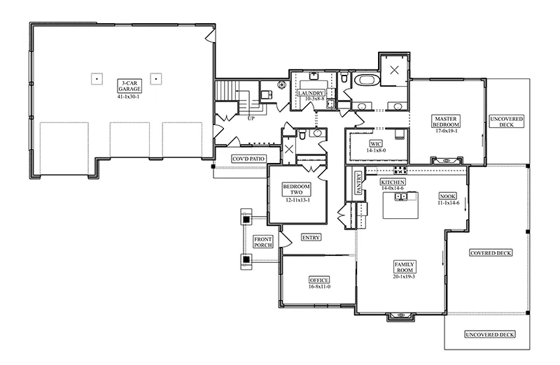 Mountain House Plan First Floor - 101S-0044 | House Plans and More