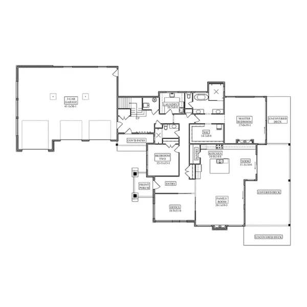 Luxury House Plan First Floor - Kodiak Valley Modern Home 101S-0044 | House Plans and More