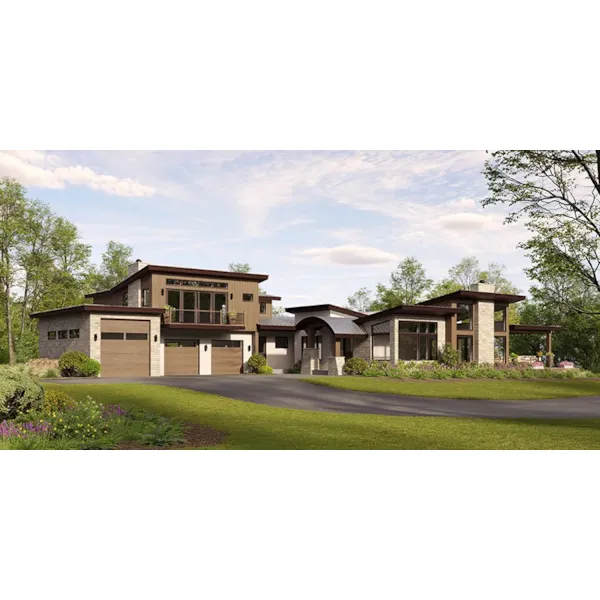 Luxury House Plan Front of Home - Kodiak Valley Modern Home 101S-0044 | House Plans and More