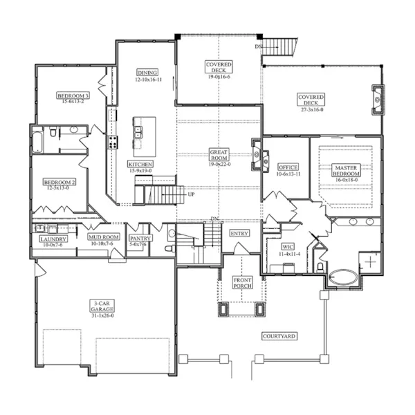 Mediterranean House Plan First Floor - Emerald Park Luxury Home 101S-0045 | House Plans and More